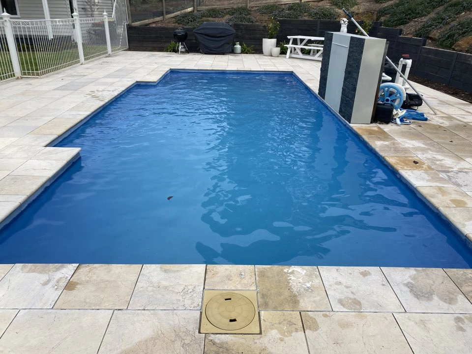 Pool after recovery, water clear